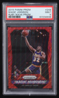 Magic Johnson 2015-16 Panini Prizm Prizms Ruby Wave #248 #78/350 (PSA 9) at PristineAuction.com