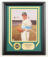 Jim Catfish Hunter Signed LE Athletics Custom Framed Photo Display With 24Kt Gold Overlay Medallion (Highland Mint) at PristineAuction.com