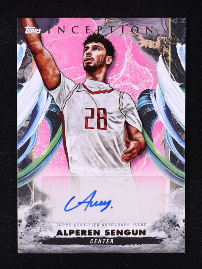 Alperen Sengun 2024-25 Topps Inception Autographs Pink #ACAS #21/99 at PristineAuction.com Alperen Sengun 2024-25 Topps Inception Autographs Pink #ACAS #21/99 at PristineAuction.com