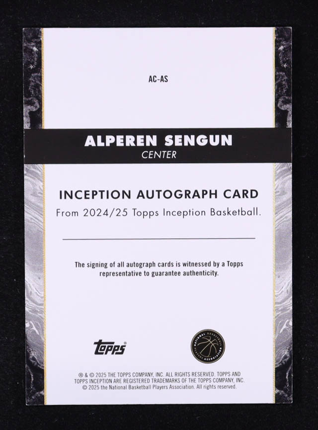 Alperen Sengun 2024-25 Topps Inception Autographs Pink #ACAS #21/99 at PristineAuction.com Alperen Sengun 2024-25 Topps Inception Autographs Pink #ACAS #21/99 at PristineAuction.com
