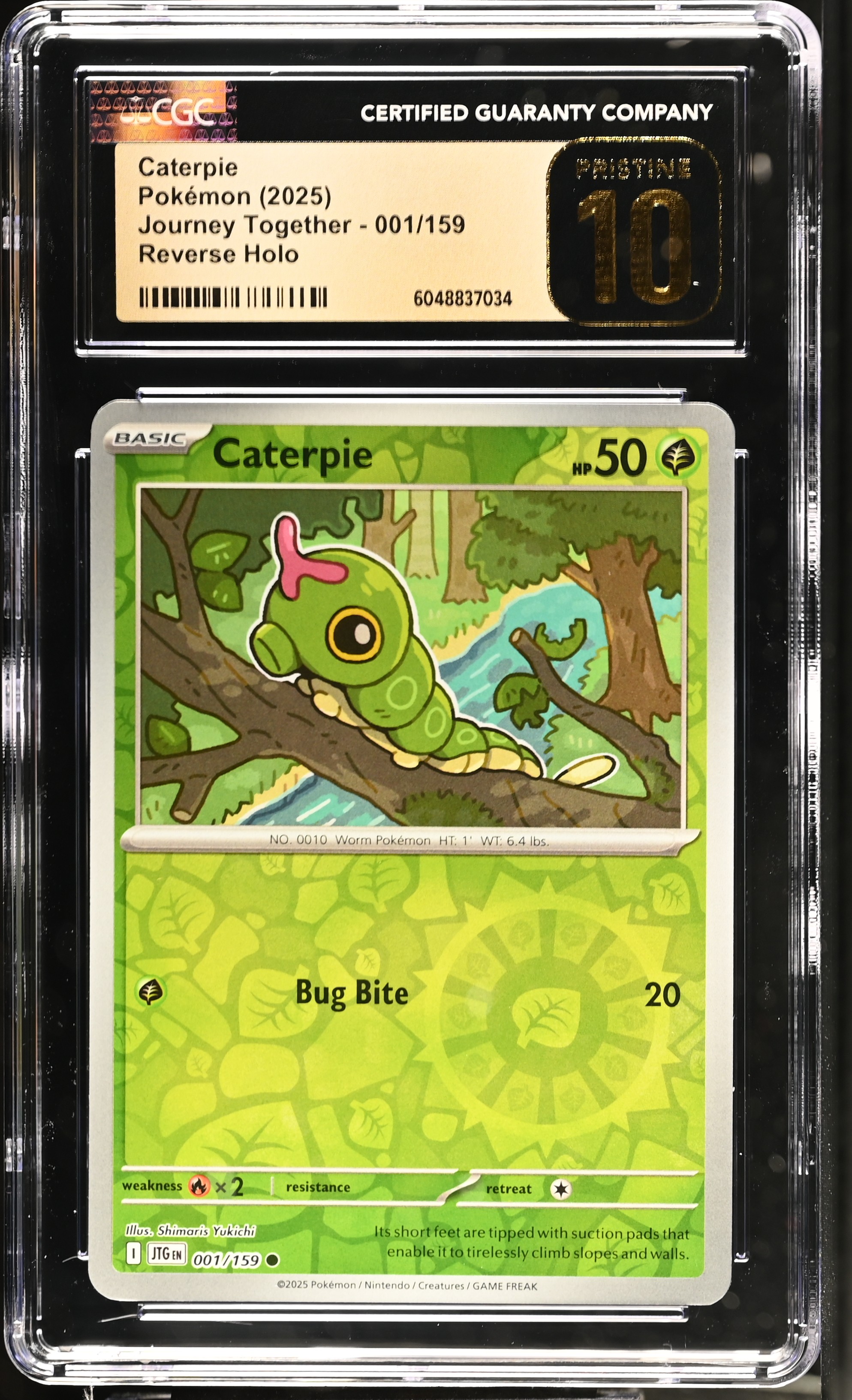 Caterpie 2025 Pokemon Journey Together #001/159 (CGC PRISTINE 10 | Black Label) at PristineAuction.com Caterpie 2025 Pokemon Journey Together #001/159 (CGC PRISTINE 10 | Black Label) at PristineAuction.com