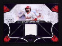 Kyle Schwarber 2025 Topps Tier One Relics Purple Foil #T1RKS #101/149 at PristineAuction.com