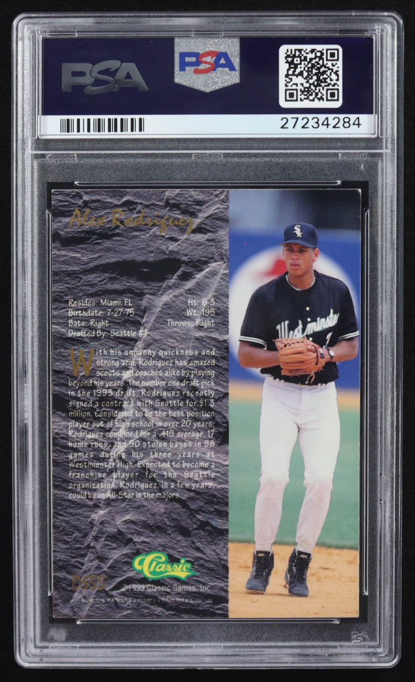Alex Rodriguez 1993 Classic Four Sport Chromium Draft Stars #DS55 RC (PSA 5) at PristineAuction.com Alex Rodriguez 1993 Classic Four Sport Chromium Draft Stars #DS55 RC (PSA 5) at PristineAuction.com