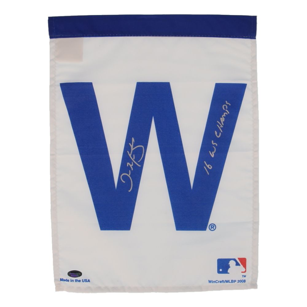 Dave Martinez Signed Cubs "W" 11x14 Banner Inscribed "16 WS Champs" (Schwartz) at PristineAuction.com