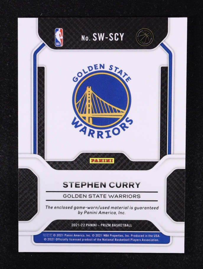 Stephen Curry 2021-22 Panini Prizm Sensational Swatches #21 at PristineAuction.com Stephen Curry 2021-22 Panini Prizm Sensational Swatches #21 at PristineAuction.com