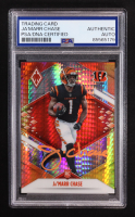 Ja'Marr Chase Signed 2021 Panini Phoenix Fire Burst #105 RC (PSA | Autograph Graded Authentic) at PristineAuction.com