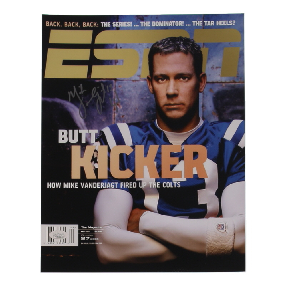 Mike Vanderjagt Signed Colts 11x14 Magazine Cover Photo (JSA) at PristineAuction.com