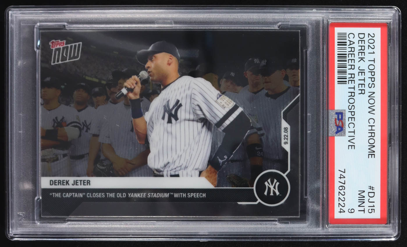 Derek Jeter 2021 Topps Now Chrome Derek Jeter Career Retrospective #DJ15 (PSA 9) at PristineAuction.com Derek Jeter 2021 Topps Now Chrome Derek Jeter Career Retrospective #DJ15 (PSA 9) at PristineAuction.com