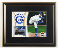 Mark Prior LE Cubs Custom Framed Upper Deck Autographed Card Display & Cubs Cloth Patch at PristineAuction.com