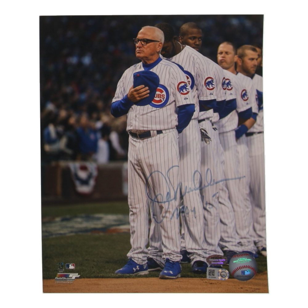Joe Maddon Signed Cubs 8x10 Photo Inscribed "MOY '15" (Schwartz & MLB) at PristineAuction.com