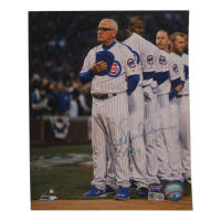 Joe Maddon Signed Cubs 8x10 Photo Inscribed "MOY '15" (Schwartz & MLB) at PristineAuction.com