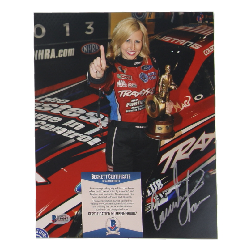 Courtney Force Signed NHRA 8x10 Photo (Beckett) at PristineAuction.com Courtney Force Signed NHRA 8x10 Photo (Beckett) at PristineAuction.com