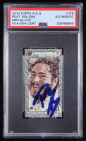 Post Malone Signed 2019 Topps Allen and Ginter Mini Black Border #176 (PSA) at PristineAuction.com