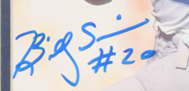 Billy Sims Signed LE Lions Custom Framed Photo Display With Brushed Nickel Silver Medallion (Highland Mint) at PristineAuction.com Billy Sims Signed LE Lions Custom Framed Photo Display With Brushed Nickel Silver Medallion (Highland Mint) at PristineAuction.com