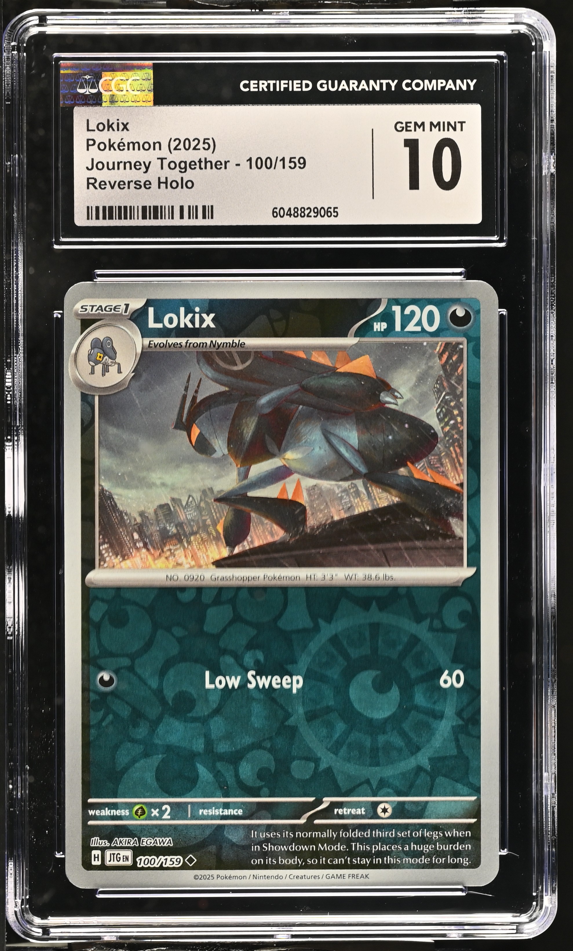 Lokix 2025 Pokemon Journey Together #100/159 (CGC 10) at PristineAuction.com Lokix 2025 Pokemon Journey Together #100/159 (CGC 10) at PristineAuction.com
