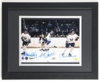 "The French Connection" Custom Framed Photo Display Signed by (3) Gilbert Perreault, Rick Martin, & Rene Robert (PSA) at PristineAuction.com