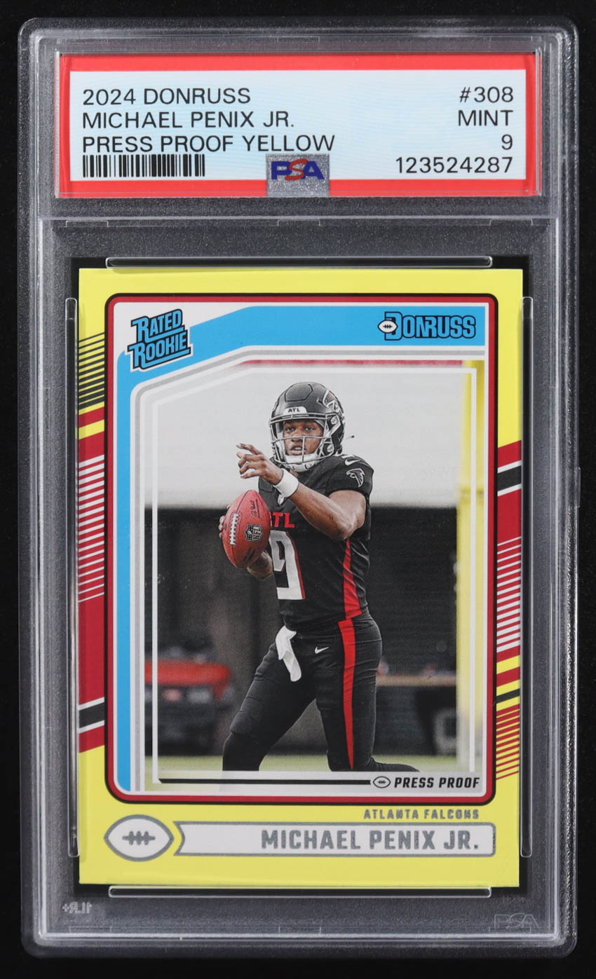 Michael Penix Jr. 2024 Donruss Press Proof Yellow #308 RR RC (PSA 9) at PristineAuction.com Michael Penix Jr. 2024 Donruss Press Proof Yellow #308 RR RC (PSA 9) at PristineAuction.com