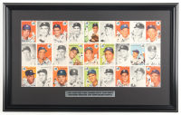 1954 Topps Baseball Custom Framed Uncut Card Sheet Display of (27) Cards with Title Plaque at PristineAuction.com