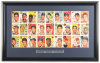 1954 Topps Baseball Custom Framed Uncut Card Sheet Display of (27) Cards with Title Plaque at PristineAuction.com