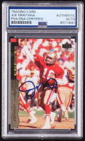 Joe Montana Signed 1995 Upper Deck Joe Montana Box Set #34 92.3 Pass Efficiency Rating (PSA) at PristineAuction.com