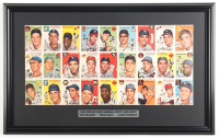 1954 Topps Baseball Custom Framed Uncut Card Sheet Display of (27) Cards with Title Plaque at PristineAuction.com
