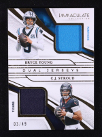 Bryce Young / CJ Stroud 2025 Immaculate Collection Immaculate Dual Jerseys #33 #03/49 at PristineAuction.com