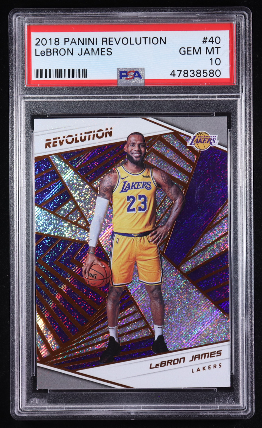 LeBron James 2018-19 Panini Revolution #40 (PSA 10) at PristineAuction.com LeBron James 2018-19 Panini Revolution #40 (PSA 10) at PristineAuction.com
