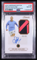 Erling Haaland 2024 Keepsake Edition Gem Patch Autographs #129 #15/25 (PSA 8) at PristineAuction.com