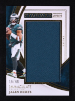 Jalen Hurts 2025 Immaculate Collection Immaculate Standard Jerseys #19 #15/49 at PristineAuction.com