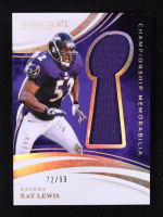 Ray Lewis 2025 Immaculate Collection Championship Memorabilia #8 #72/99 at PristineAuction.com