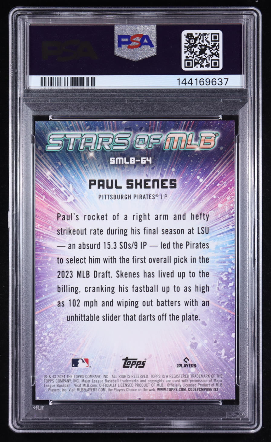 Paul Skenes 2024 Topps Stars of MLB #SMLB64 RC (PSA 10) at PristineAuction.com Paul Skenes 2024 Topps Stars of MLB #SMLB64 RC (PSA 10) at PristineAuction.com