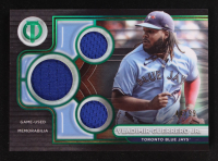 Vladimir Guerrero Jr. 2024 Topps Tribute Triple Relic Green #TTR-VG #44/99 at PristineAuction.com