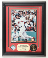 Nomar Garciaparra LE Red Sox Custom Framed Photo Display With Game-Used Jersey Swatch & 24Kt Gold Overlay Medallion (Highland Mint) at PristineAuction.com