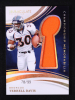 Terrell Davis 2025 Immaculate Collection Championship Memorabilia #31 #78/99 at PristineAuction.com