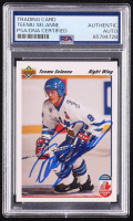 Teemu Selanne Signed 1991-92 Upper Deck #21 RC (PSA) at PristineAuction.com