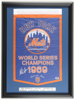 Nolan Ryan Signed 1969 New York Mets World Series Champions Custom Framed Banner Display (PSA) at PristineAuction.com