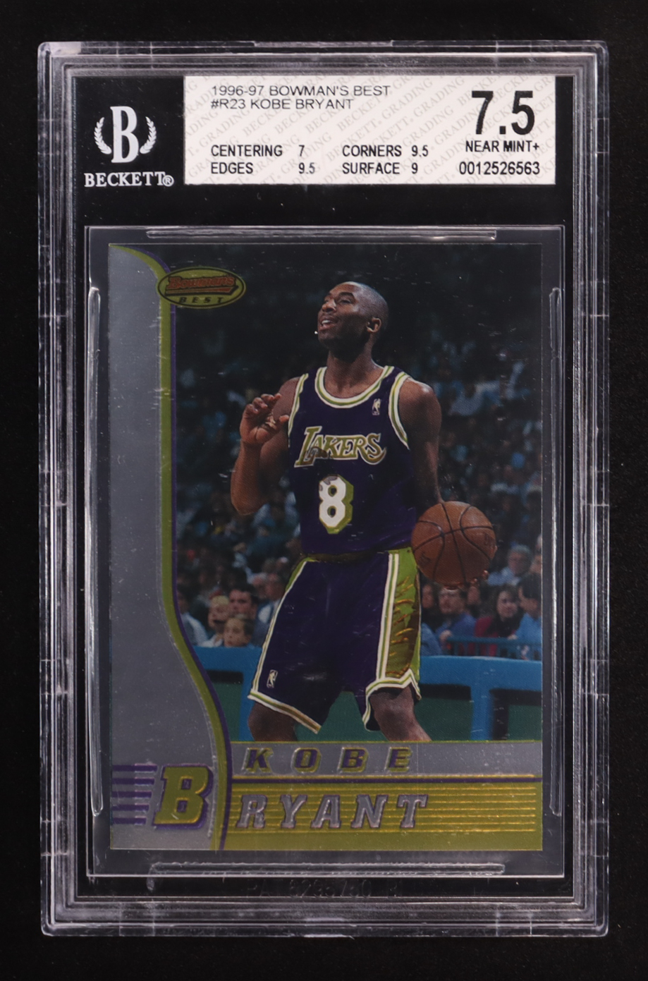 Kobe Bryant 1996-97 Bowman's Best #R23 RC (BGS 7.5) at PristineAuction.com Kobe Bryant 1996-97 Bowman's Best #R23 RC (BGS 7.5) at PristineAuction.com