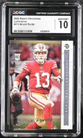 Brock Purdy 2022 Panini Chronicles Luminance Update Vertical Rookies #213 RC (CGC 10) at PristineAuction.com