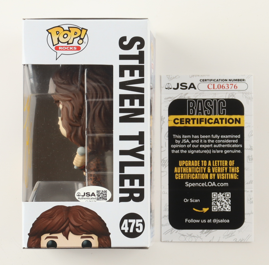 Steven Tyler Signed Aerosmith #475 Funko Pop! Vinyl Figure (JSA) at PristineAuction.com Steven Tyler Signed Aerosmith #475 Funko Pop! Vinyl Figure (JSA) at PristineAuction.com