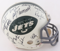 1968 Jets Full-Size Authentic On-Field Throwback Helmet Signed By (26) With Joe Namath, Don Maynard,Emerson Boozer , George Sauer (JSA) at PristineAuction.com