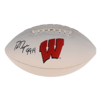 Ron Dayne Signed Wisconsin Badgers Logo Football Inscribed "99H" (Schwartz) at PristineAuction.com