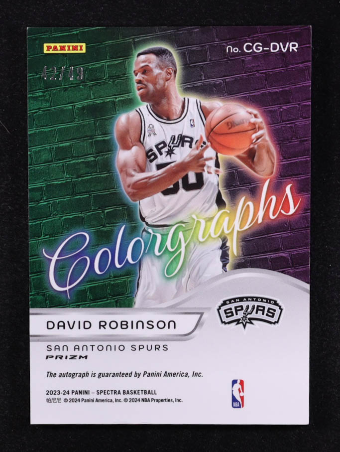 David Robinson 2023-24 Panini Spectra Colorgraphs #19 #42/49 at PristineAuction.com David Robinson 2023-24 Panini Spectra Colorgraphs #19 #42/49 at PristineAuction.com