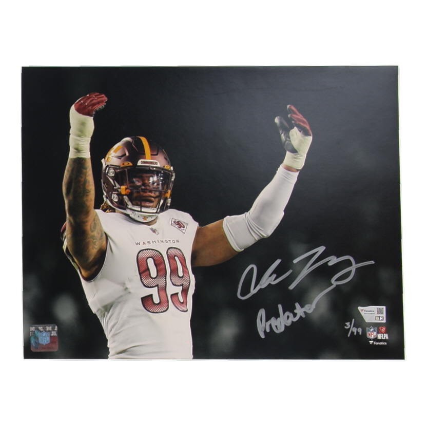 Chase Young Signed LE Commanders 11x14 Photo Inscribed "Predator" (Fanatics) at PristineAuction.com Chase Young Signed LE Commanders 11x14 Photo Inscribed "Predator" (Fanatics) at PristineAuction.com