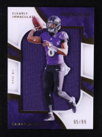 Lamar Jackson 2025 Immaculate Collection Clearly Immaculate Jerseys #13 #95/99 at PristineAuction.com