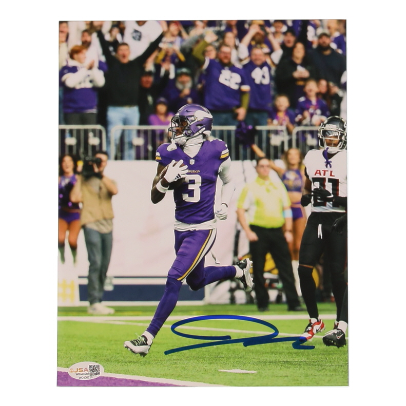Jordan Addison Signed Vikings 8x10 Photo (JSA) at PristineAuction.com Jordan Addison Signed Vikings 8x10 Photo (JSA) at PristineAuction.com