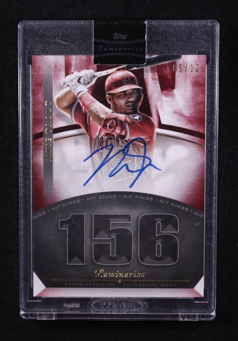 Mike Trout 2021 Topps Luminaries Hit Kings Autographs Red #HKMT #08/10 at PristineAuction.com Mike Trout 2021 Topps Luminaries Hit Kings Autographs Red #HKMT #08/10 at PristineAuction.com