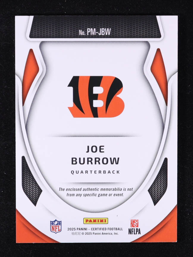 Joe Burrow 2025 Certified Pro Materials #7 #153/299 at PristineAuction.com Joe Burrow 2025 Certified Pro Materials #7 #153/299 at PristineAuction.com