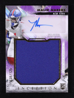 Malik Nabers 2024 Topps Inception Rookie Jumbo Relic Autographs Purple #RJRAMN RC #038/125 at PristineAuction.com