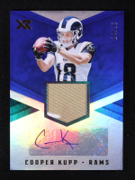 Cooper Kupp 2017 Panini XR Rookie Swatch Autographs Blue #32 RC #14/15 at PristineAuction.com