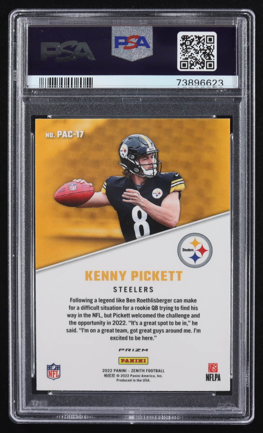 Kenny Pickett 2022 Zenith '92 Pacific Silver #17 RC (PSA 8) at PristineAuction.com Kenny Pickett 2022 Zenith '92 Pacific Silver #17 RC (PSA 8) at PristineAuction.com